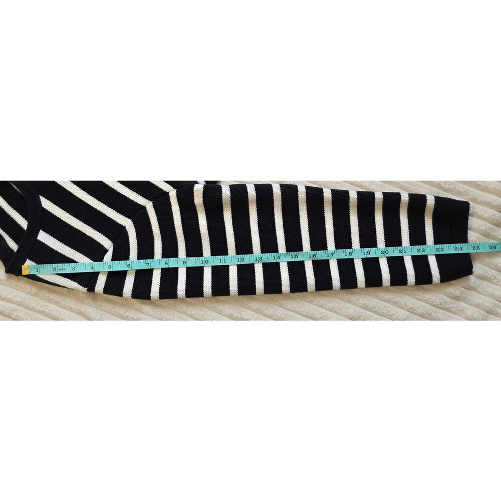 J. Crew Emilie Stripe Sweater 100% Cotton Lady Jacket - Picture 12 of 12